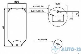 Пневмоподушка 4022NP02  без стакана FIRESTONE W01M588612