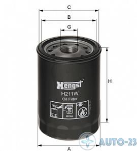 Фильтр масляный HENGST H211W