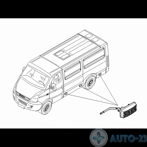 Фонарь габаритный боковой желтый IVECO 41200664