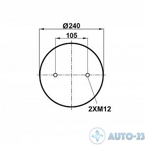 Пневмоподушка со стаканом AUGER 347315KP