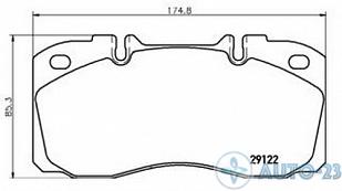 Тормозные колодки 29122 MERITOR MDP3122