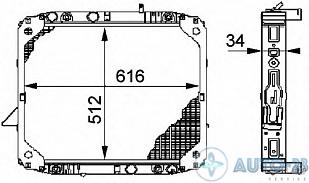 Радиатор охлаждения BEHR 8MK376709-711