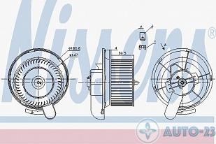 Вентилятор отопителя MB ATEGO NISSENS 87145