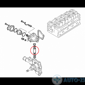 Патрубок к термостату IVECO 99443808