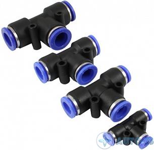 Фитинг-соединитель Т-образный переходник T10/T10/T08 пластик SP101008
