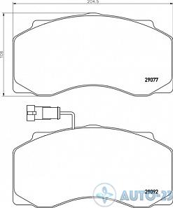 Тормозные колодки 29077 MERITOR MDP3077