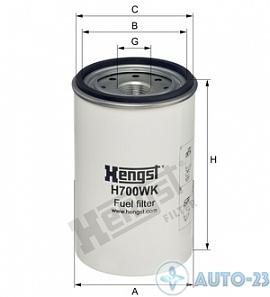 Фильтр топливный HENGST H700WK