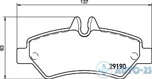 Тормозные колодки 29190 REMSA 124600