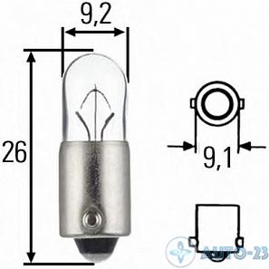Лампа 12V T4W BOSCH 1987302207