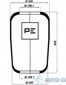 Пневмоподушка 1774N баллон PE 08409370