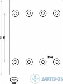 Тормозные накладки 19103 STD PAGID 19103  
