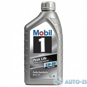 Масло моторное 5W50 MOBIL Peak Life синтетическое 1л