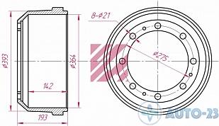 Барабан тормозной MARSHALL M1900092