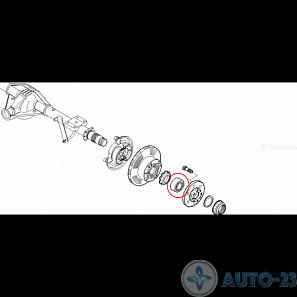 Подшипник ступицы задней 2-х рядный IVECO 46393024