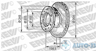 Диск тормозной ERREVI 713589