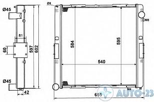 Радиатор охлаждения IVECO 02043049