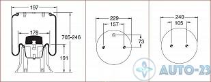 Пневмоподушка со стаканом S&K GMBH SK7315P