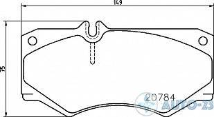 Тормозные колодки 20784 STELLOX 8501400