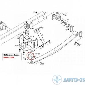 Сайлентблок рессоры комплект 2 шт. IVECO 504112265