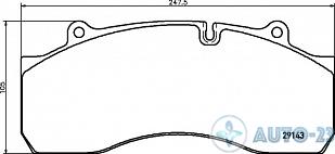 Тормозные колодки 29143 MARSHALL M2629143