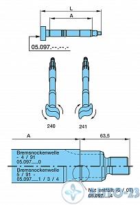 Вал тормозной правый BPW 0509705301