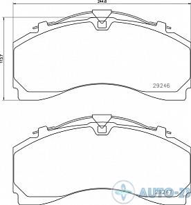 Тормозные колодки 29246 передние TVS AF5817