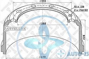 Барабан тормозной STELLOX 8500042SX