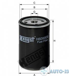 Фильтр топливный HENGST H60WK08