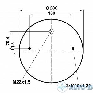 Пневмоподушка 4881NP02 без стакана CONTITECH 4881NP02