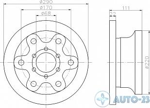Диск тормозной 290/95x22/111 BREMBO 08595910