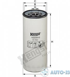 Фильтр масляный HENGST H200W10