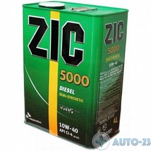 Масло моторное 10W40 ZIC 5000 DIESEL SI-4 полусинтетическое 4л