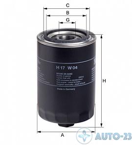 Фильтр масляный HENGST H17W04