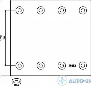 Тормозные накладки 19283 STD FOMAR 65208400A8RV