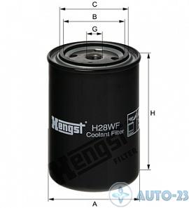 Фильтр системы охлаждения HENGST H28WF