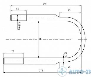 Стремянка рессоры M22*150*237 BPW 0313837094