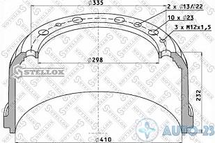 Барабан тормозной STELLOX 8500019