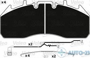 Тормозные колодки 29174 с датчиками  VALEO 882245