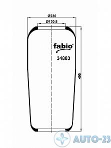 Пневмоподушка 883N1 баллон FABIO 34883