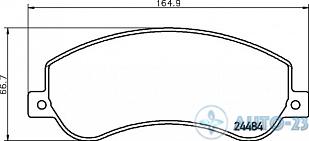 Тормозные колодки 24484 передние FENOX BP43087