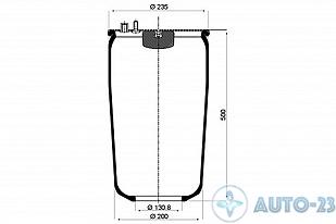Пневмоподушка 4884N1P01 без стакана PEGA P104884S01