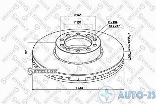 Диск тормозной передний RVI STELLOX 8500747 