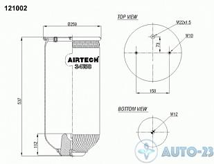 Пневмоподушка 4157NP06 без стакана AIRTECH 38186P 