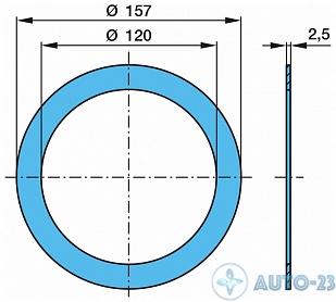 Кольцо уплотнительное ступицы AUGER 52083