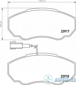 Тормозные колодки 23917 FOMAR 909781