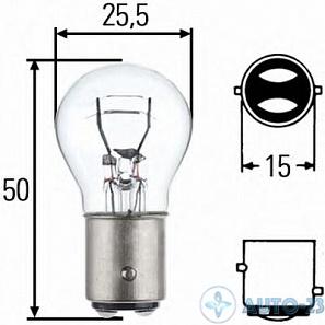 Лампа 24V 21/5W  2 контакта MONARK 091624009