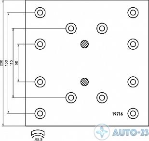 Тормозные накладки 19716 STD STELLOX 8501055SX