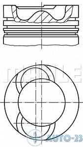Поршнекомплект с гильзой MAHLE 0613892
