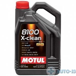 Масло моторное 5W40 MOTUL 8100 X-clean синтетическое 5л