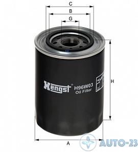 Фильтр масляный HENGST H96W03